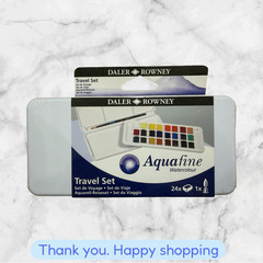 Daler Rowney Aquafine 24-pc Watercolour Travel Box Set NEW SHIPPING