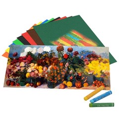 Chrome Yellow Oil Pastels, 24Pcs Soft Oil Crayons Creamy Pastels Stick Art