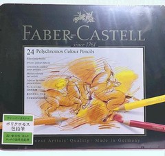 New Faber-Castell Polychromos Colored Pencils 24 Colors in Tin