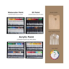 DJAR 174pcs All-in-One Art Painting Set with Tabletop Easel & Tripod, Acrylic…