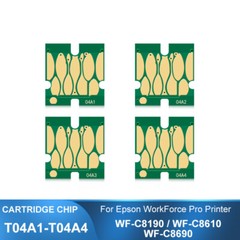 4PC T04A1-T04A4 Ink Cartridge Chip For Epson Pro WF-C8190 WF-C8190DTW WF-C8690