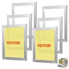 VEVOR 6 Pack 16″ x 20″ Aluminum Frame Silk Screen Printing Screens with 110 Mesh