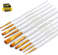 20Pcs Artist Painting Brush Set for Acrylic Watercolor Gouache Hobby Craft Face