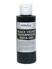 Handy Art Black Velvet Waterproof India Ink 4 ounce 4 fl oz,