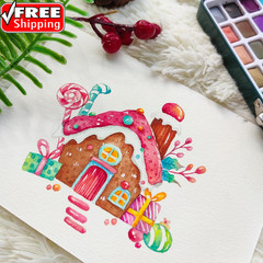 Watercolor Paint Set 100 Colors with Metallic in Portable Box, Paint Kit with Wa