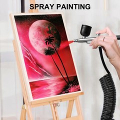 Portable Air Compressor Kit Airbrush Paint Spray Gun Nail CakeTattoo Airbrush