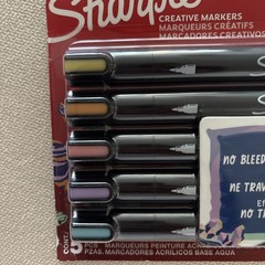 Sharpie 5-Count Water-Based Acrylic Markers Earth Tones No Bleed On Paper New