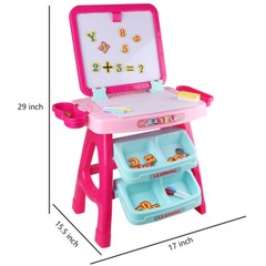 Kids Double-Sided Write Paint Activity Desk Magnetic Dry Erase Board Chalkboard