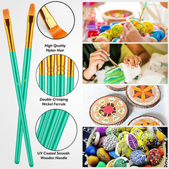 Paint Brush Set, 10 Pcs Paint Brushes for Acrylic Painting, round Pointed Tip De