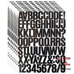1.5 Inch Letter Number Stickers – 576 Pieces – Adhesive Alphabet 8 – Black