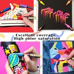 60-Piece Acrylic Marker Set with 14 Metallics & Organizer – Art Supplies, Creati
