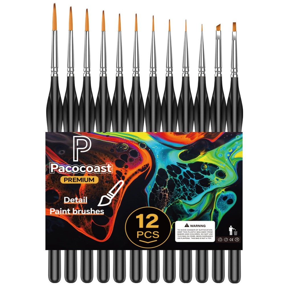 12PC Miniature 2/0, 0, 1, 2, 3, 4, 5, 6, 8, 9, A/1, F/2, Silver, Black