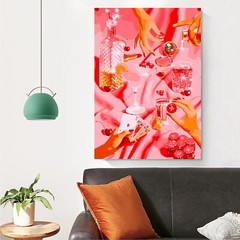 3 Pack Canvas Painting Kit Pre Drawn Canvas Pink for game room