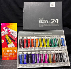 HOLBEIN Gouache Professional Paint set, 24 Piece Artists’ Set – Water-based