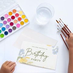 200 PCS Watercolor Bookmark Making Kit Blank Tassels PVC Cards Envelopes