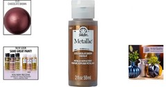 High-Pigmentation 2 fl oz Chocolate Brown Metallic Paint – Waterproof Finish