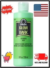 FolkArt glow in the dark paint, 8 oz, Green 8 Fl Oz