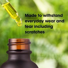 Black Coated Boston Round Glass bottles Black Bamboo Cap 1 oz / 30 ml 12 Pack