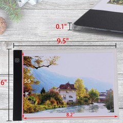 Mini A5 LED Light Box for Drawing,Tracing,Diamond Art Painting Pad Black