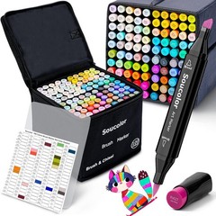 Pastel Alcohol Markers 61 Colors Dual Tip