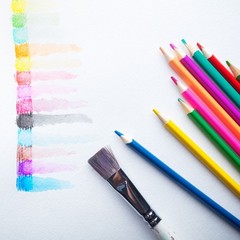 3Pcs Watercolor Pencils for Coloring Drawing Painting,White