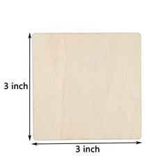 20 Pcs Unfinished Wood Pieces, 3 x 3 Inch Blank Natural Slices 3 x 3 inch