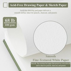 SuFly Small Sketch Book 5.5″x8.5″, 2-Pack Mini 5.5-x-8.5-inch:2 Pack, Green