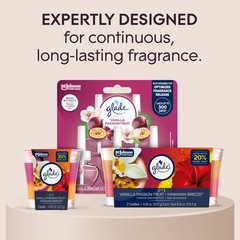Glade 1-Wick 2in1 Scented Candle Jar, 6.25 inches x 4.8 inches, Pink & Orange