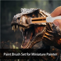 Dry Brush Miniature Painting 12 Pack Detail Blending Brushes for Model Hobby