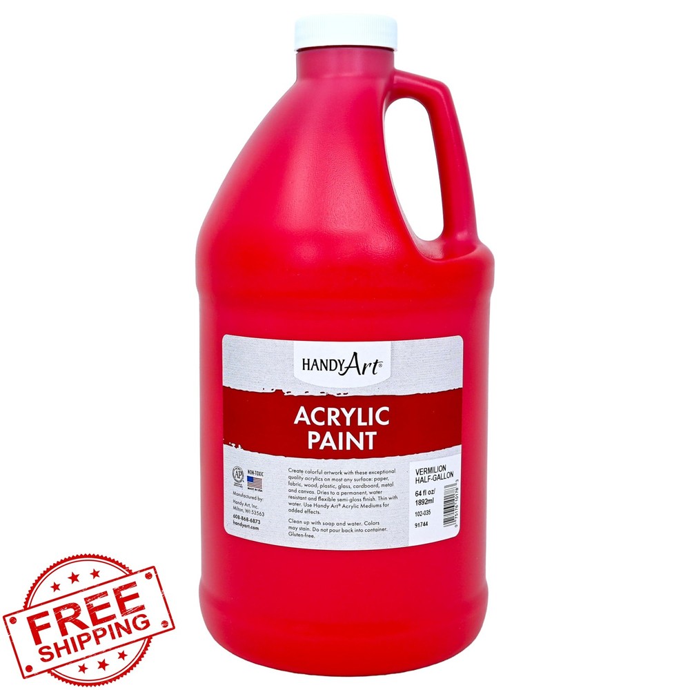 Handy Art Vermillion Acrylic Paint 64 oz