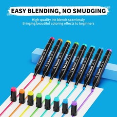 24 Colors Markers Graphic Drawing Painting Alcohol Art Dual Tip Pens Kit