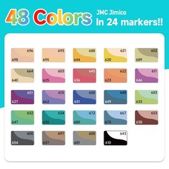 Acrylic Paint Markers 48 Colors Dual Tone Brush Tip Multi Surface Art Set