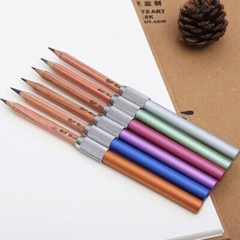 6PCS Stainless Steel Pencil Lengtheners Sturdy Pencil Holders for School
