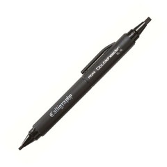 CL10BK Itoya Doubleheader Calligraphy Marker, 1.5mm/3.0mm Chisel, Black, 25 Each