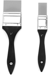 Paint Brush, Silicone Color Shaper Brush, 2 Pcs (1 Inch,2 Inch) Solid Flat Flexi