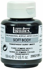 2002130 Professional Soft Body Acrylic Paint Transparent Burnt Umber 2 Ounce