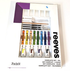 Reeves Oil Painting Color Complete Paint Set, 29 Piece Pastels Art Kit, Open Box