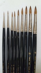 Pure Red Sable Artist Round Oil Paint Brushes Long Handle— 7 sizes available