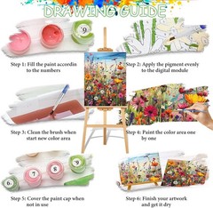 Wild Flowers Paint by Numbers Kits for Adults,Flower Paint by Numbers Kits,Ad…