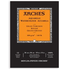 Aquarelle Watercolor Pad, Rough, 140lb/300gsm, 12 Sheet, 10×14 inch, Watercol…