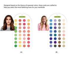 Ultimate 12 Season Color Analysis Template Cards (Set of 2),Portable Color Ma…