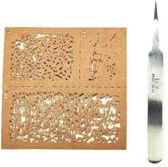 Acxico 1Set DIY Decoration Weathering Airbrush Stencils Tools for 1/35 1/48 1/72