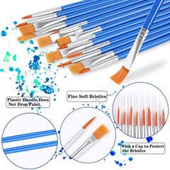 60 Pcs Paint Brushes Bulk Mini Round Paint Brush Small Tiny Painting Brushes