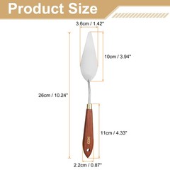 2pcs Painting Palette Knife 3.94″ x 1.38″ Stainless Steel Teardrop Blade
