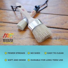 Chalk Wax Paint Brush 4PCs Set Including 3 Small for Furniture