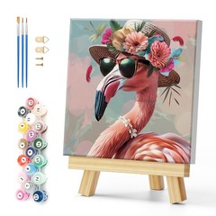 Flamingo Paint by Numbers Kits for Adults Framed, Animals Adult Paint by Numbers