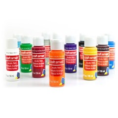 12 Assorted Matte Acrylic Paint Value Set by 24 Fl Oz (Pack of 1),