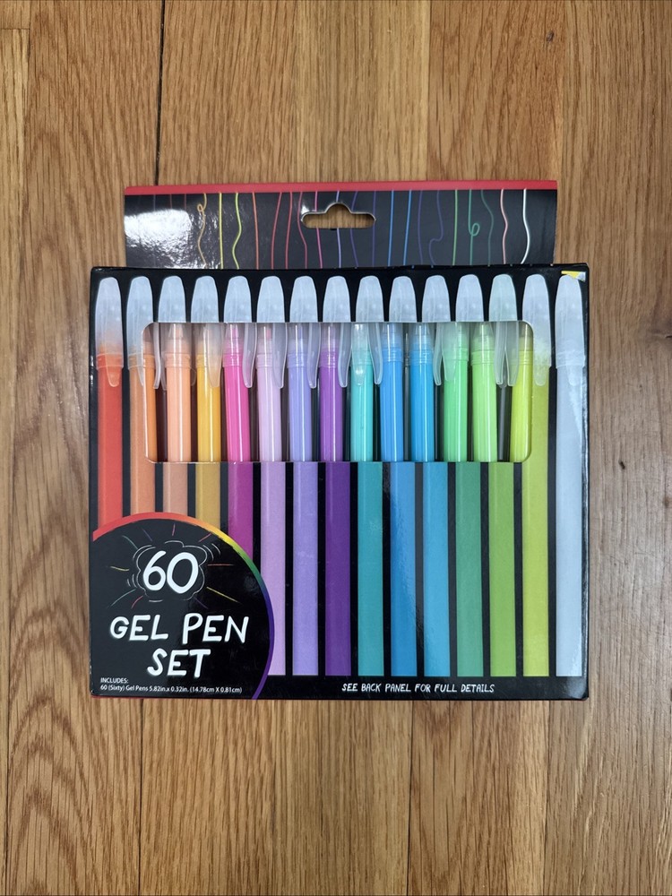 Brand New 60 Count Gel Pen Set – Neon, Metallic, Pastel and Giltter
