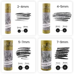 LOONENG Willow Charcoal Sticks, Natural 1 Count (Pack of 1), Black