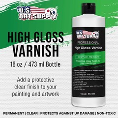 U.S. Art Supply Professional Gloss Varnish – 16 Ounce